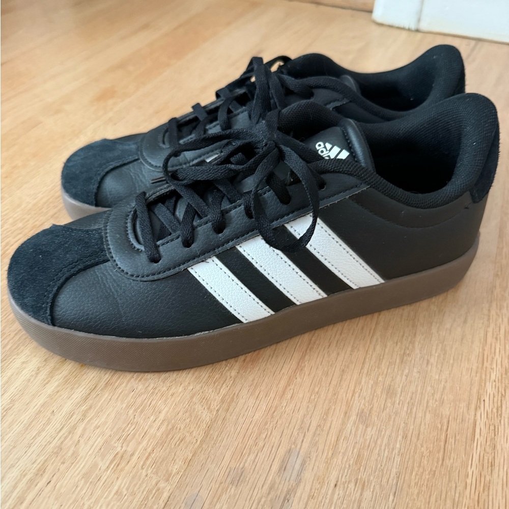 Adidas Black and White Athletic Shoes